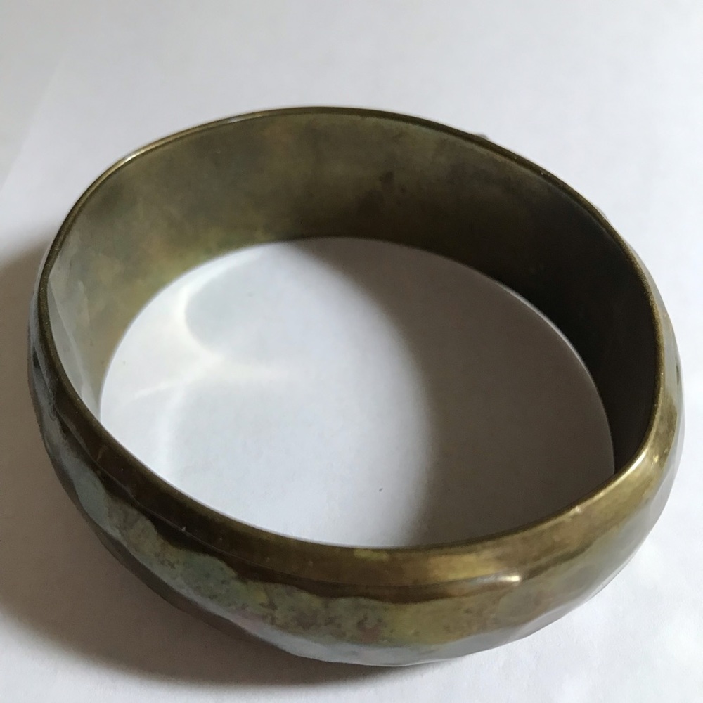 Vintage Brass Bangle Bracelets Set - image 4
